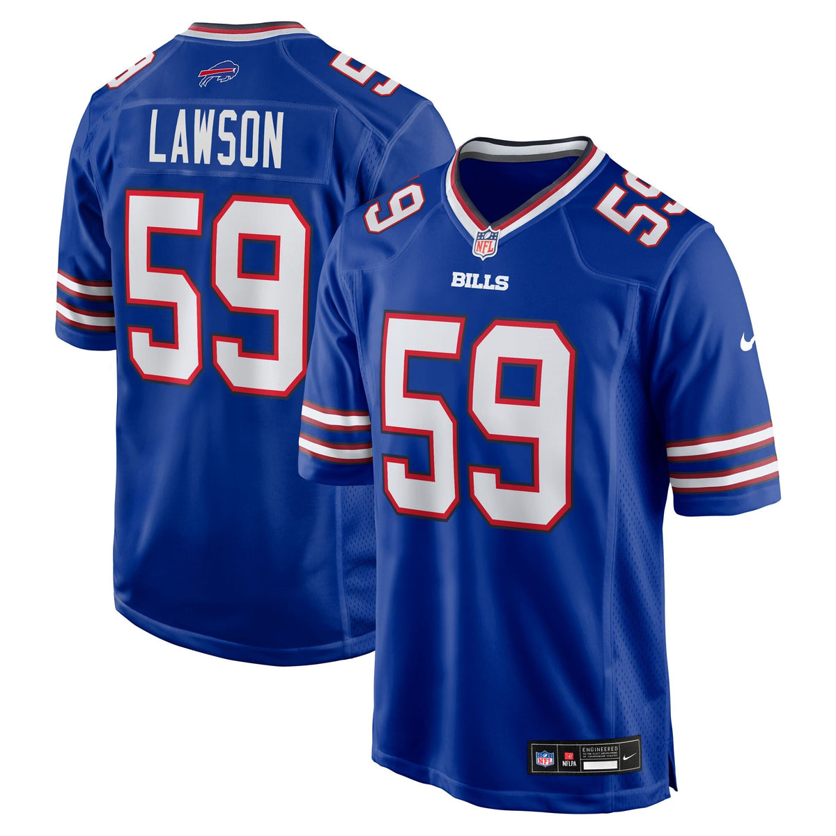 Buffalo Bills Shaq Lawson Royal Team Game Football Jersey