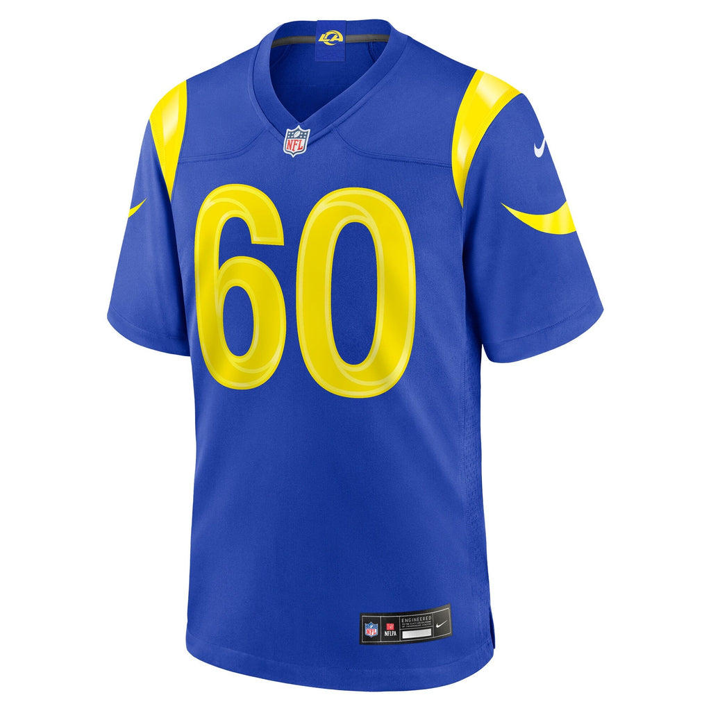 Los Angeles Rams Wyatt Bowles Royal Team Game Football Jersey