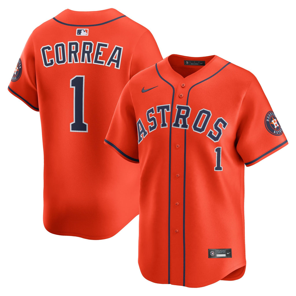 Houston Astros Carlos Correa Orange Alternate Limited Player Baseball Jersey