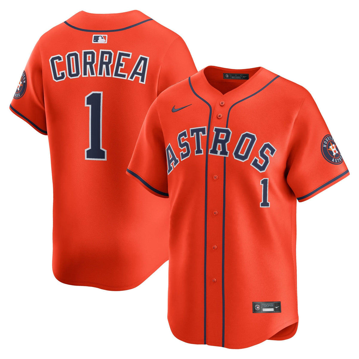 Houston Astros Carlos Correa Orange Alternate Limited Player Baseball Jersey