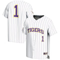 #1 White LSU Tigers Lightweight Baseball Jersey