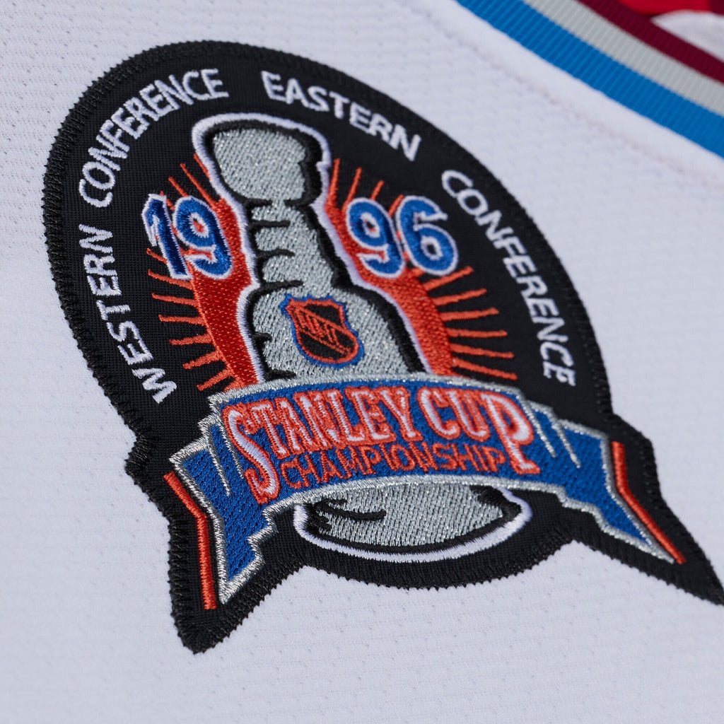 Colorado Avalanche Joe Sakic White 1995 Power Play Jersey