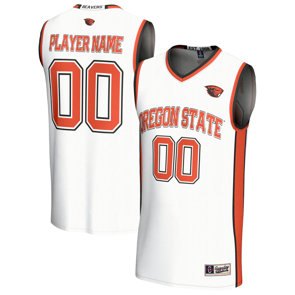 Oregon State Beavers Lightweight Collegiate Basketball NIL Pick-A-Player Fashion Jersey - White