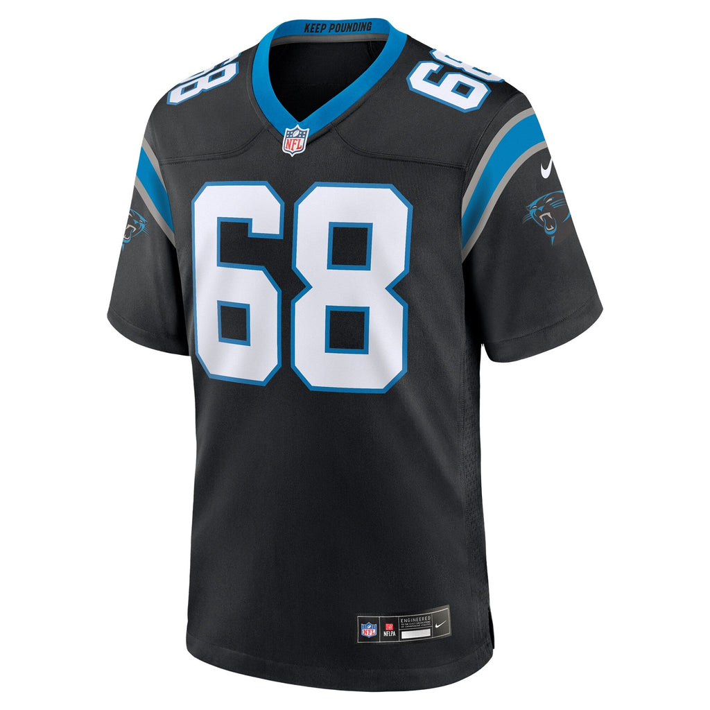 Carolina Panthers Damien Lewis Black Game Football Jersey