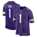 Minnesota Vikings Number 1 Dad Purple Game Football Jersey