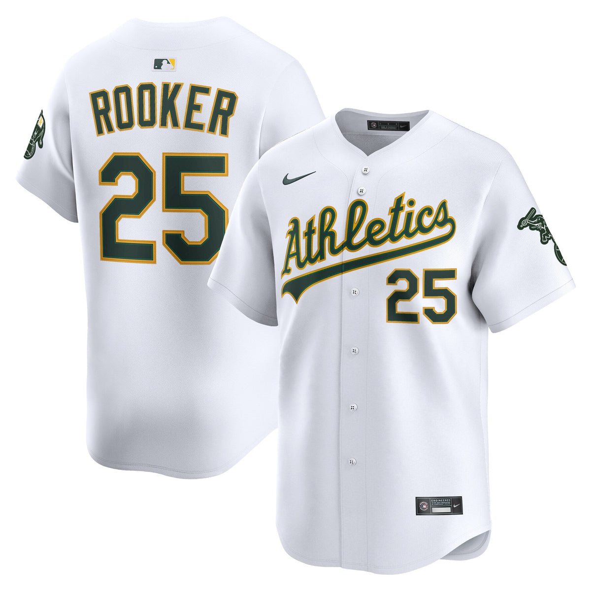 Athletics Brent Rooker White Home Limited Player Baseball Jersey