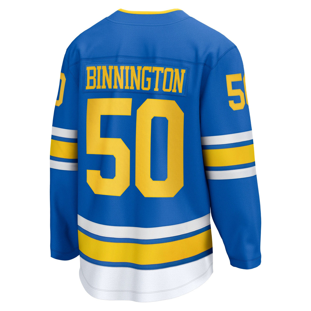 St. Louis Blues Jordan Binnington Blue Home Breakaway Hockey Jersey