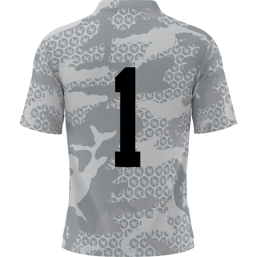 #1 Gray Ohio State Buckeyes Camo Football Jersey