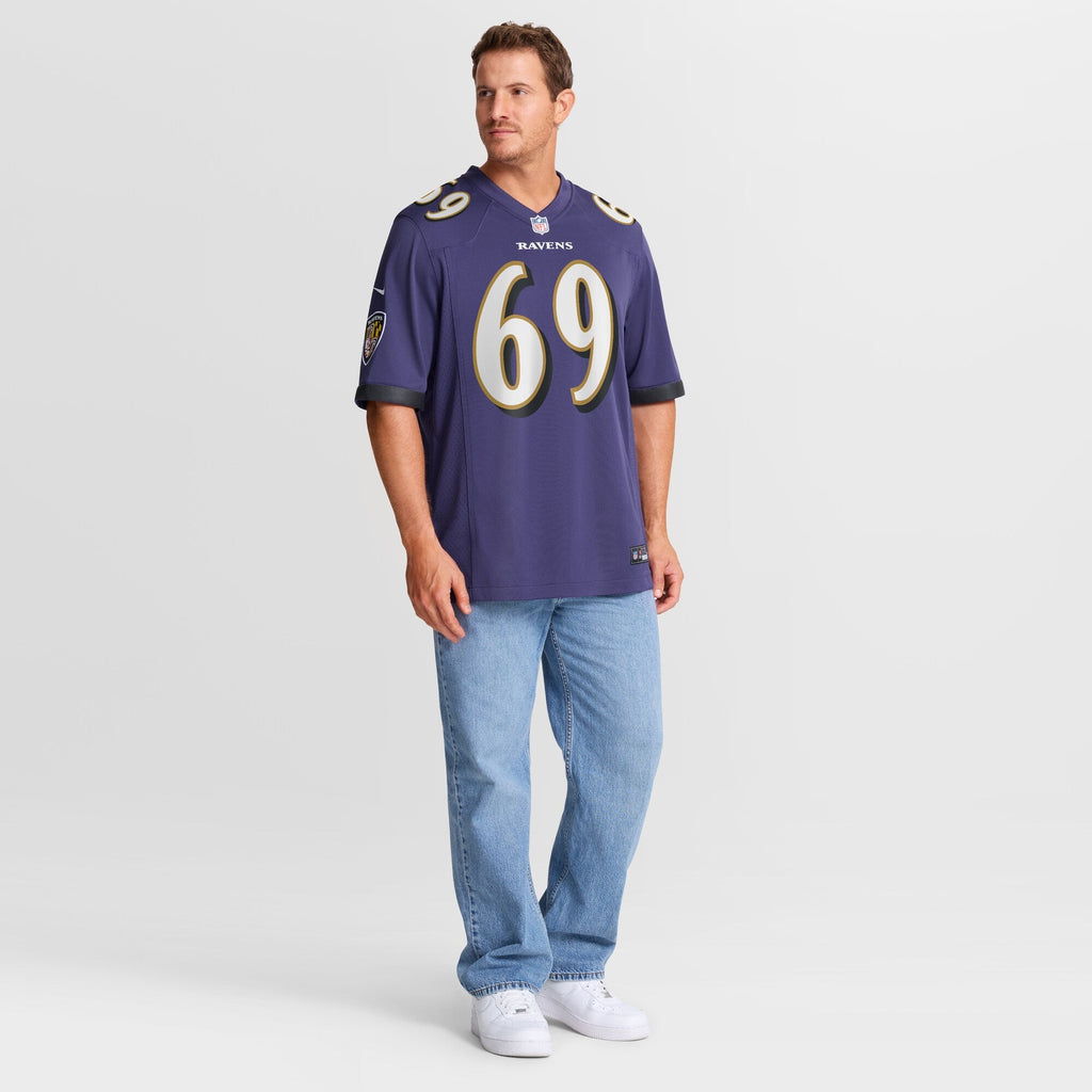 Baltimore Ravens Josh Tupou Purple Team Game Football Jersey