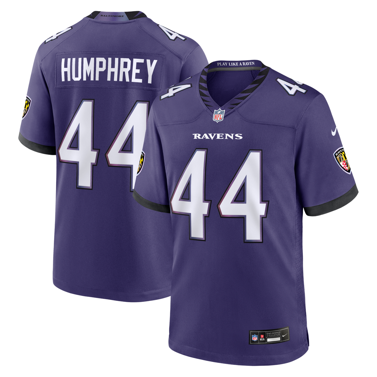 Baltimore Ravens Marlon Humphrey Purple Team Game Football Jersey