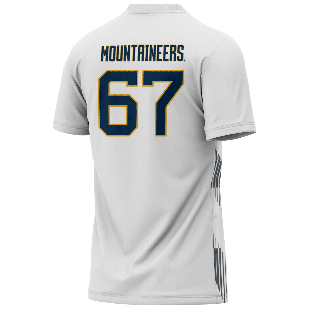 #1 White West Virginia Mountaineers Lightweight Soccer Fashion Jersey