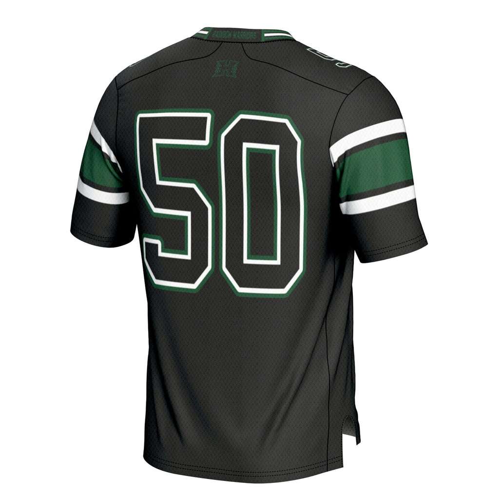 #1 Black Hawaii Rainbow Warriors Football Jersey