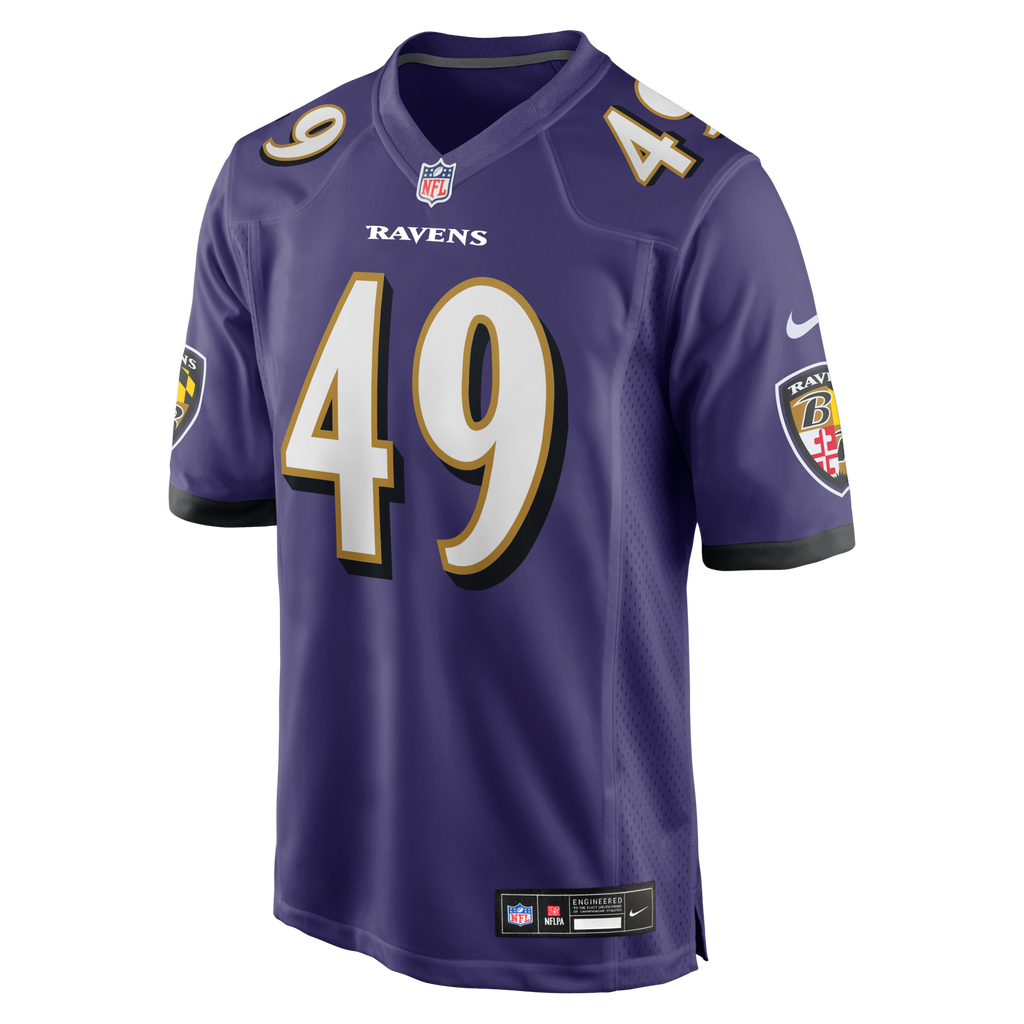 Baltimore Ravens Jay Higgins IV Purple Team Game Football Jersey