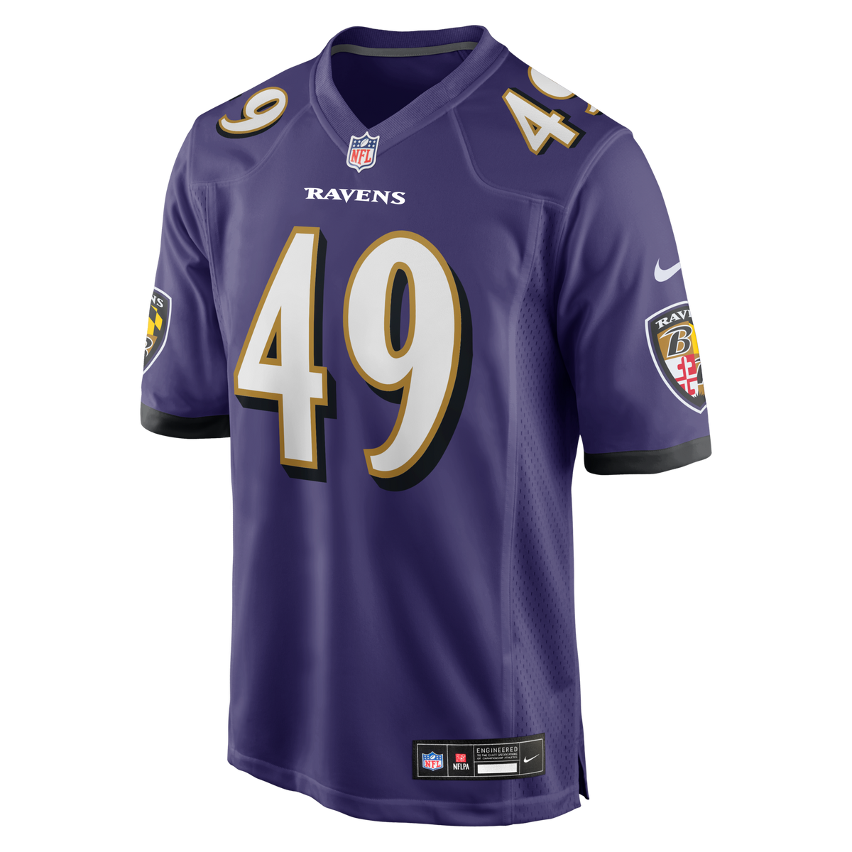 Baltimore Ravens Jay Higgins IV Purple Team Game Football Jersey
