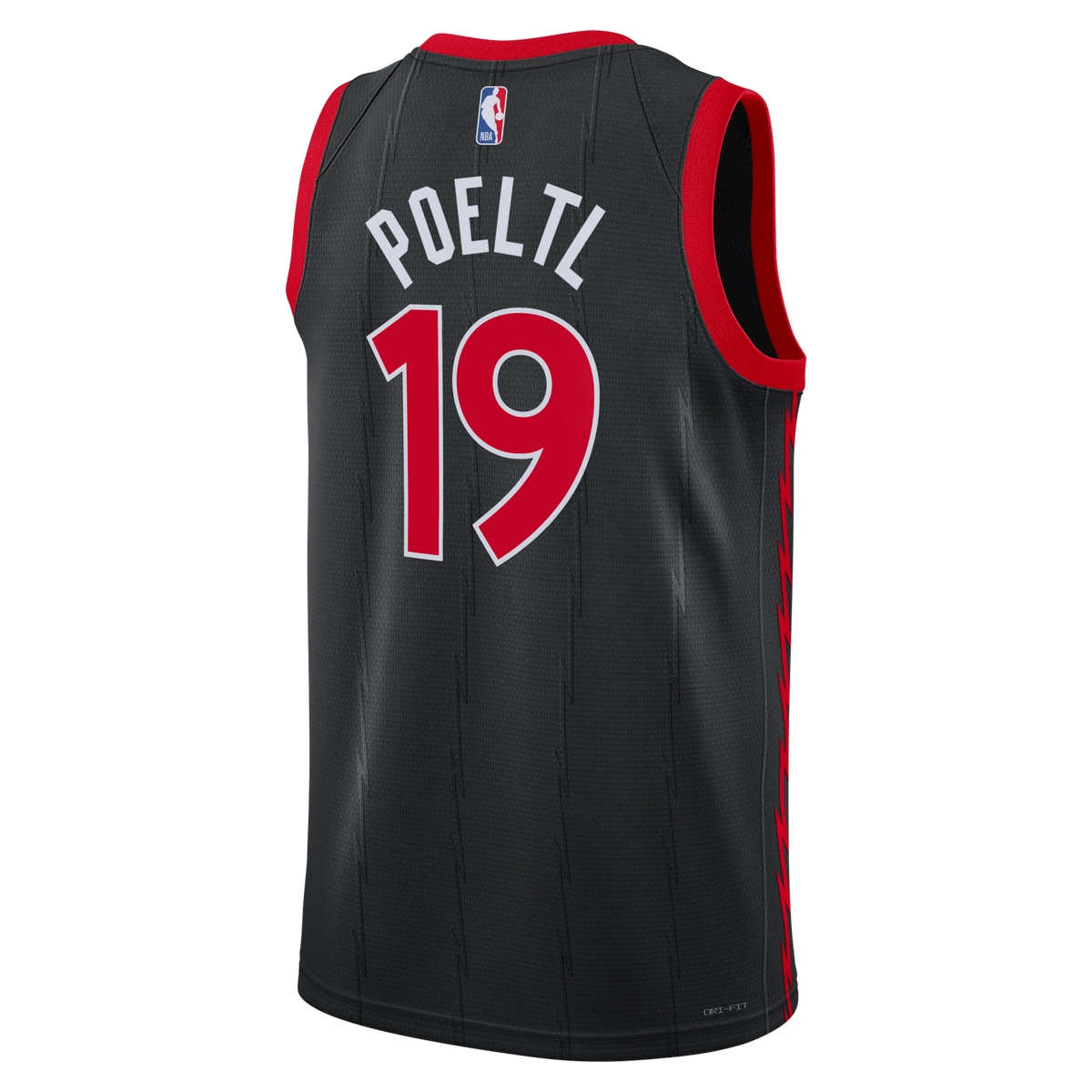 Toronto Raptors Statement Edition Swingman Jersey - Black - Jakob Poeltl
