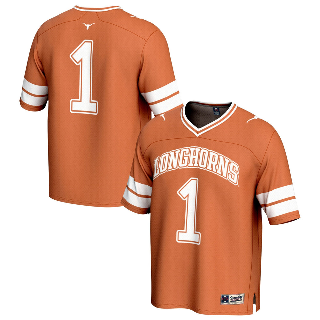 Texas Orange #1 Texas Longhorns Football Fashion Jersey