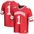 #1 Scarlet Nebraska Huskers Lightweight Collegiate Football Fashion Jersey