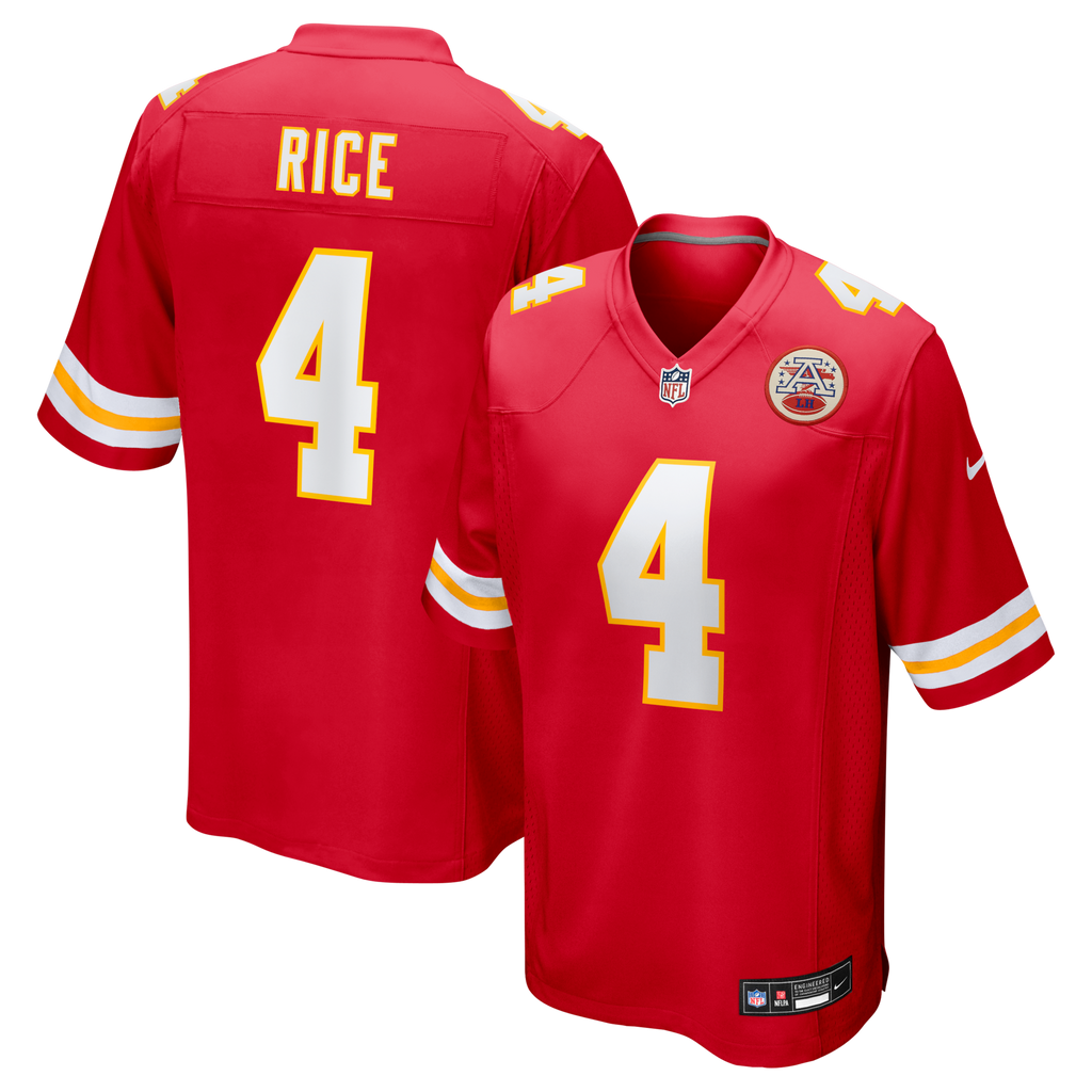 Kansas City Chiefs Rashee Rice Red Game Football Jersey