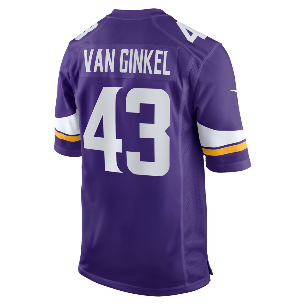 Minnesota Vikings Andrew Van Ginkel Purple Team Game Football Jersey