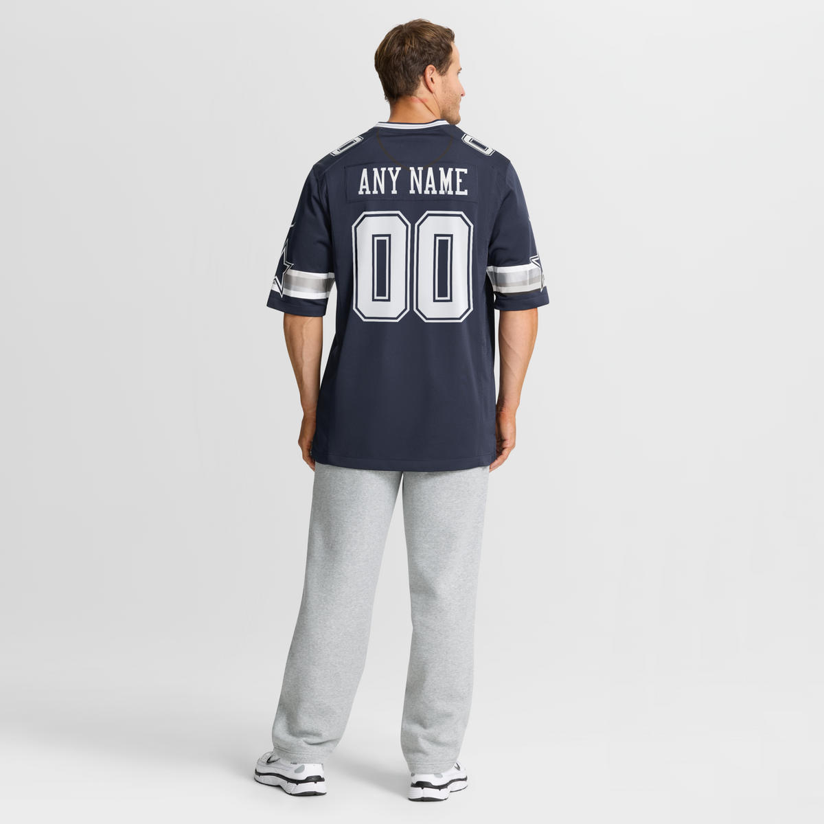 Dallas Cowboys Navy Custom Game Football Jersey