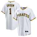 Pittsburgh Pirates White #1 Groom Home Replica Baseball Jersey