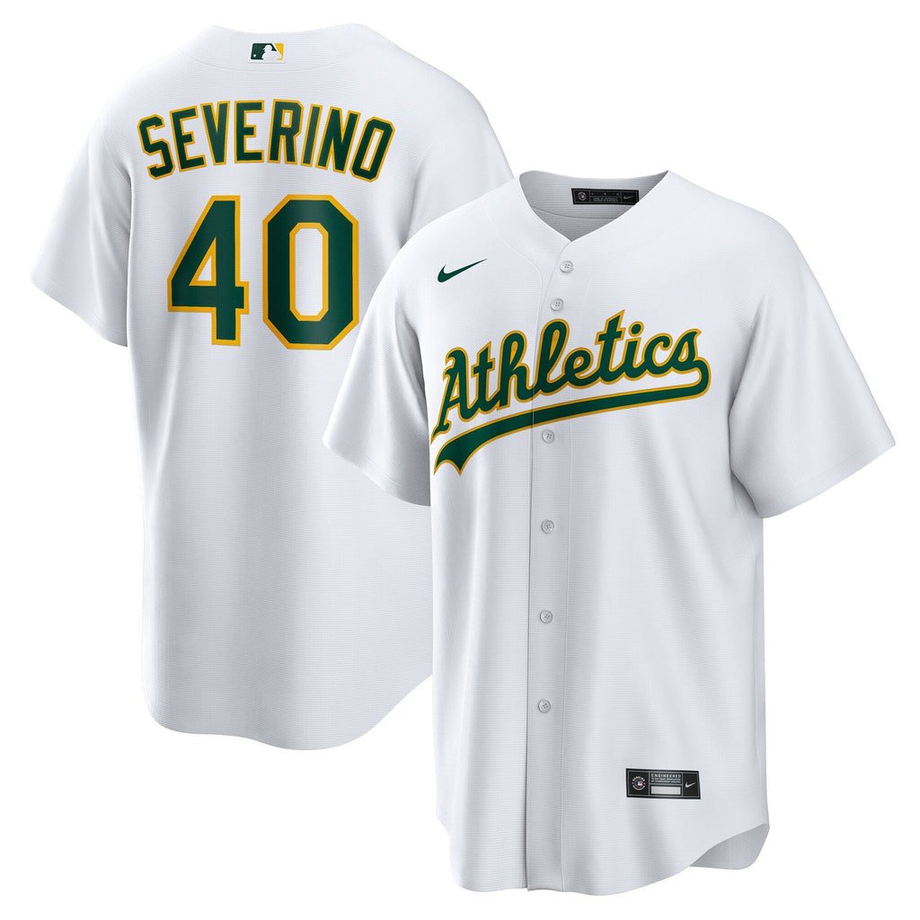 Athletics Luis Severino White Home Replica Baseball Jersey