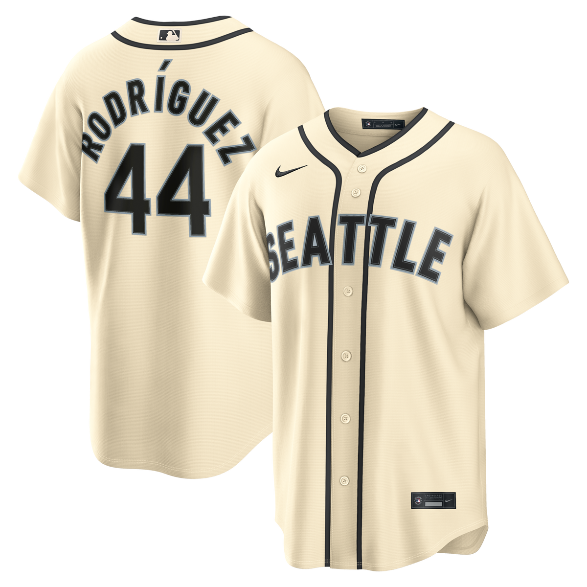Seattle Mariners Julio Rodríguez Cream Alternate Replica Baseball Jersey