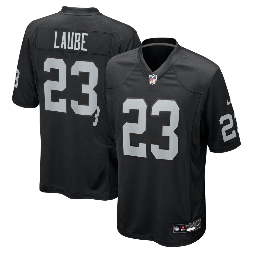 Las Vegas Raiders Dylan Laube Black Team Game Football Jersey