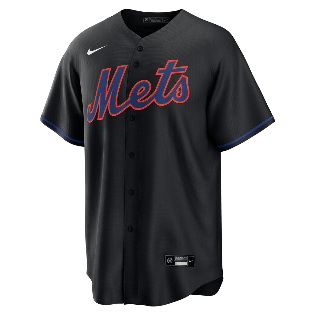 New York Mets Brandon Nimmo Black Alternate Replica Baseball Jersey