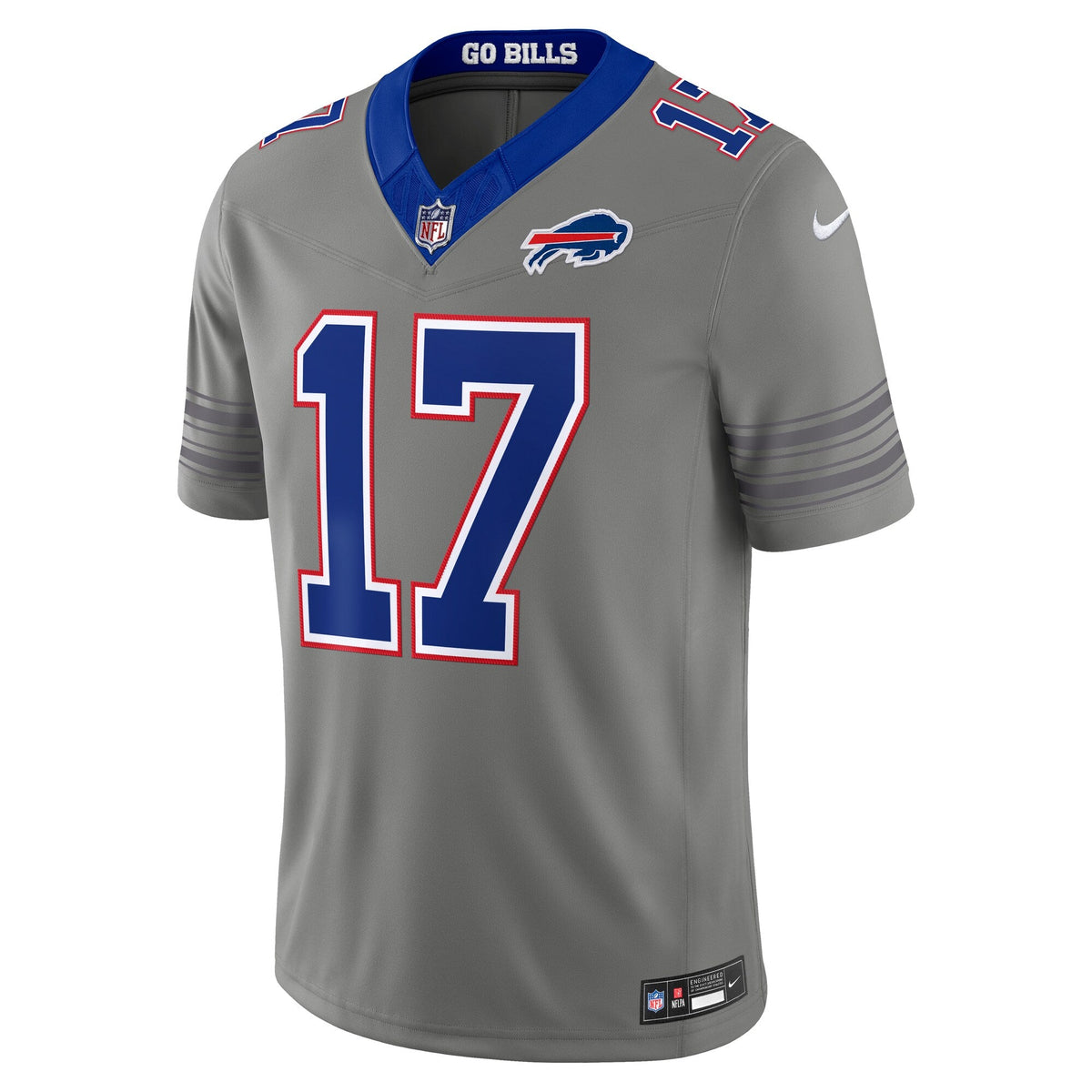 Buffalo Bills Josh Allen Gray Nickel City Vapor F.U.S.E. Stitched Limited Football Jersey