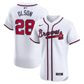 Atlanta Braves Matt Olson White Home Elite Player Baseball Jersey