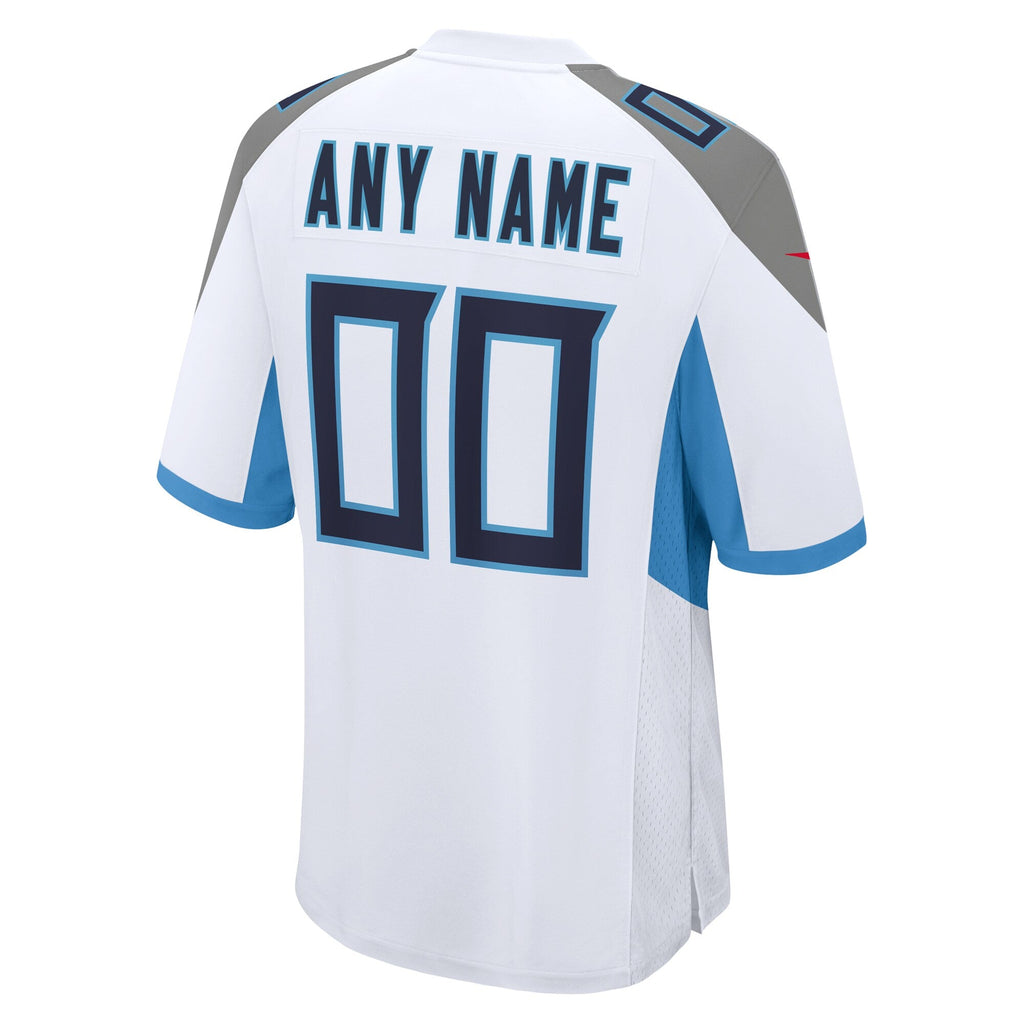 Tennessee Titans White Custom Game Football Jersey
