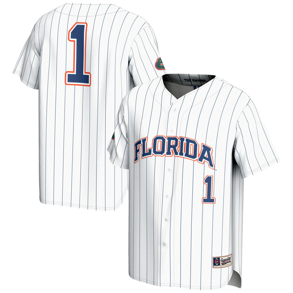 #1 White Florida Gators Lightweight Baseball Jersey