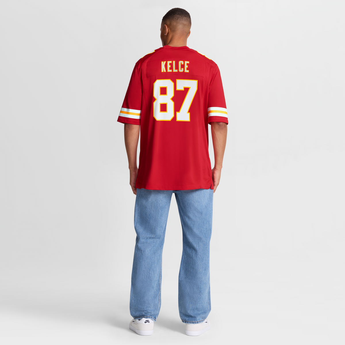 Kansas City Chiefs Travis Kelce Red Game Football Jersey