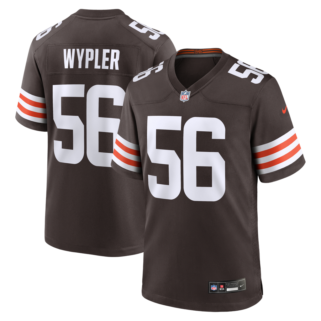 Cleveland Browns Luke Wypler Brown Team Game Football Jersey