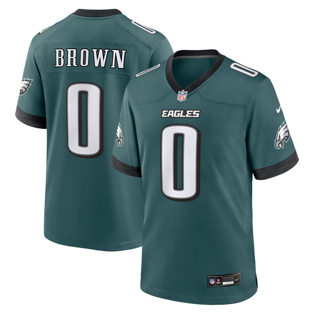Philadelphia Eagles Marquise Brown Midnight Green Team Game Football Jersey
