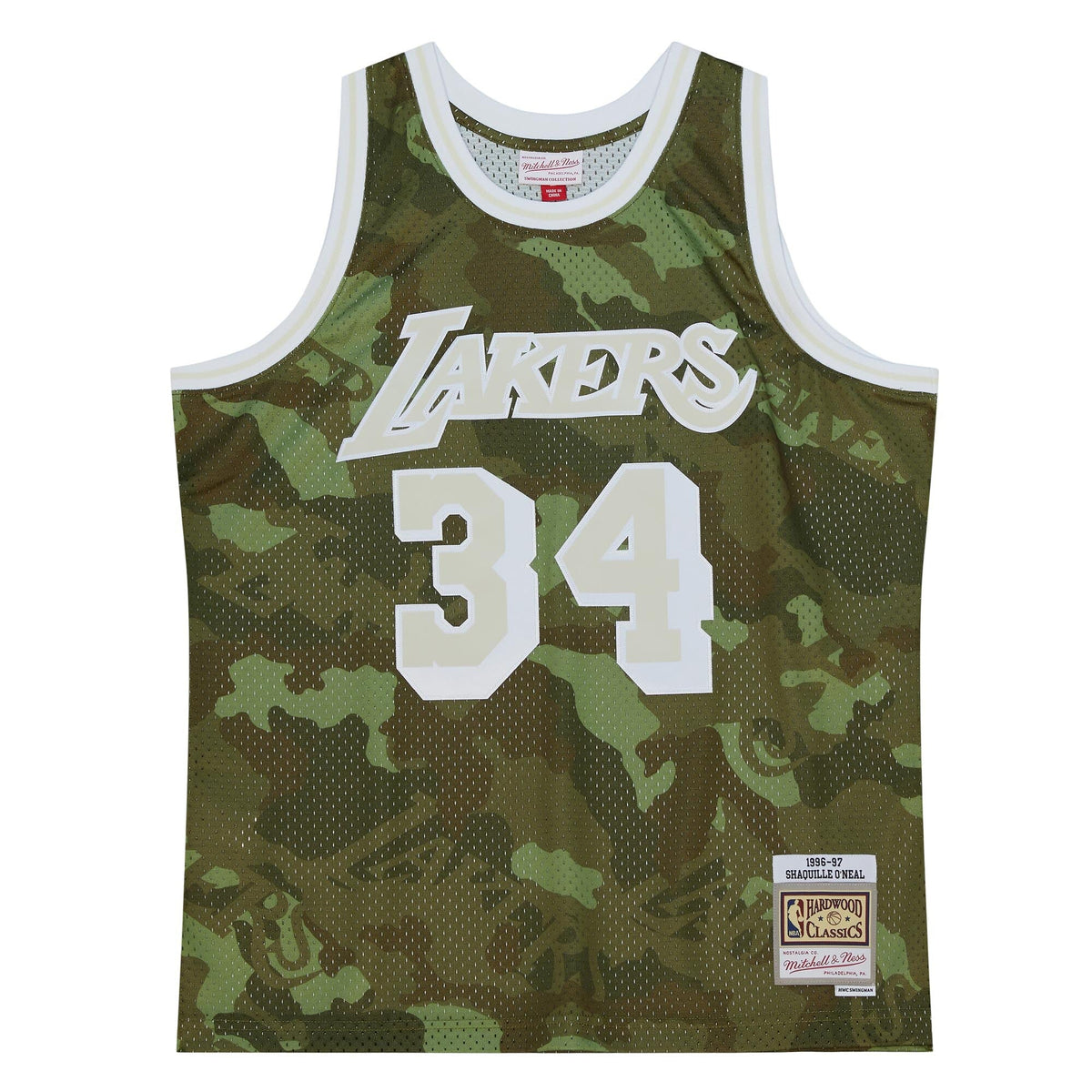 Los Angeles Lakers NBA Shaquille O'Neal Ghost Green Camo Swingman Jersey