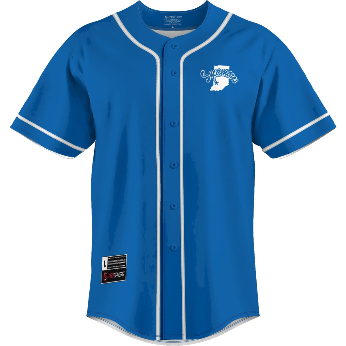 Indiana State Sycamores Lightweight Baseball Jersey - Royal