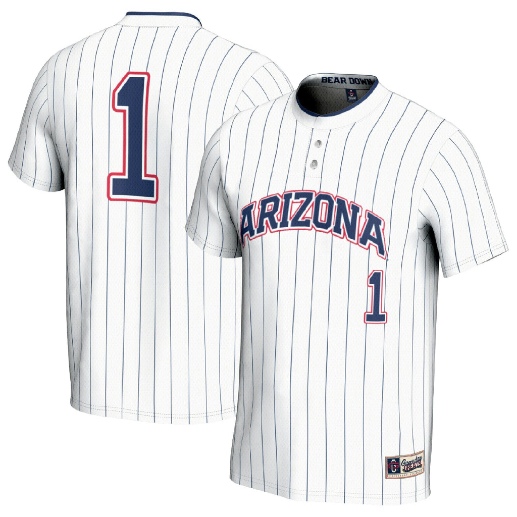 #1 Arizona Wildcats Lightweight Softball Fashion Jersey - White
