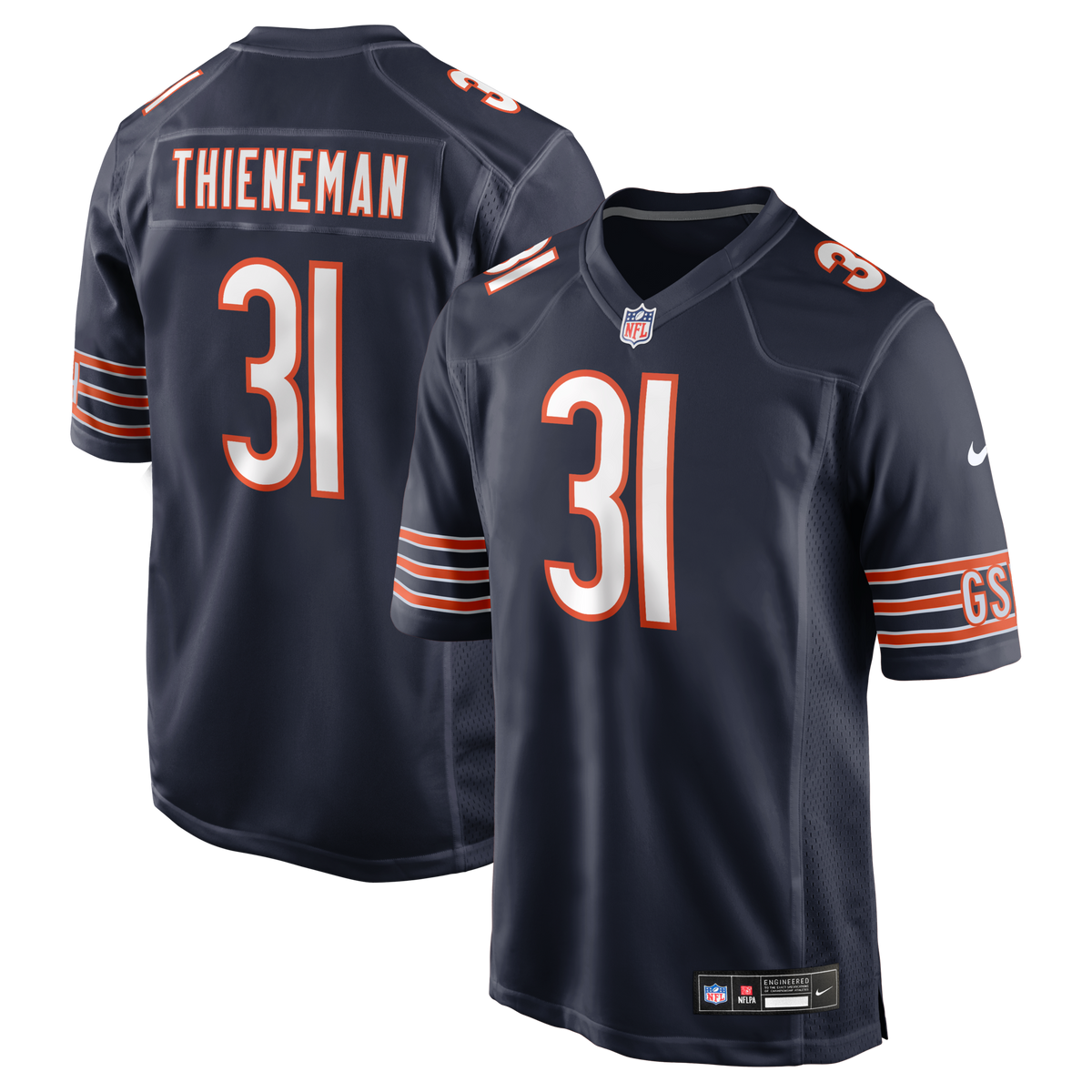 Chicago Bears Dillon Thieneman Navy 2026 NFL Draft First Round Pick No. 25 Team Game Football Jersey
