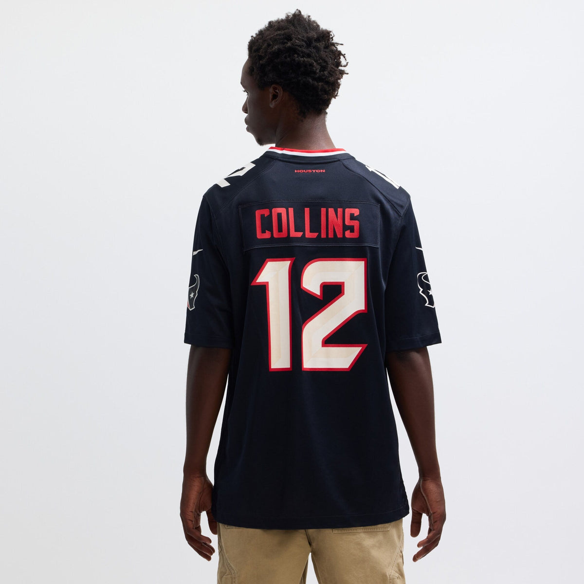 Houston Texans Nico Collins Navy Game Football Jersey