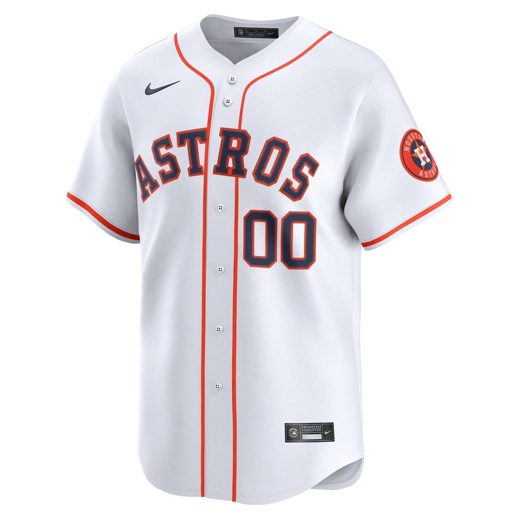 Houston Astros White Home Limited Custom Baseball Jersey