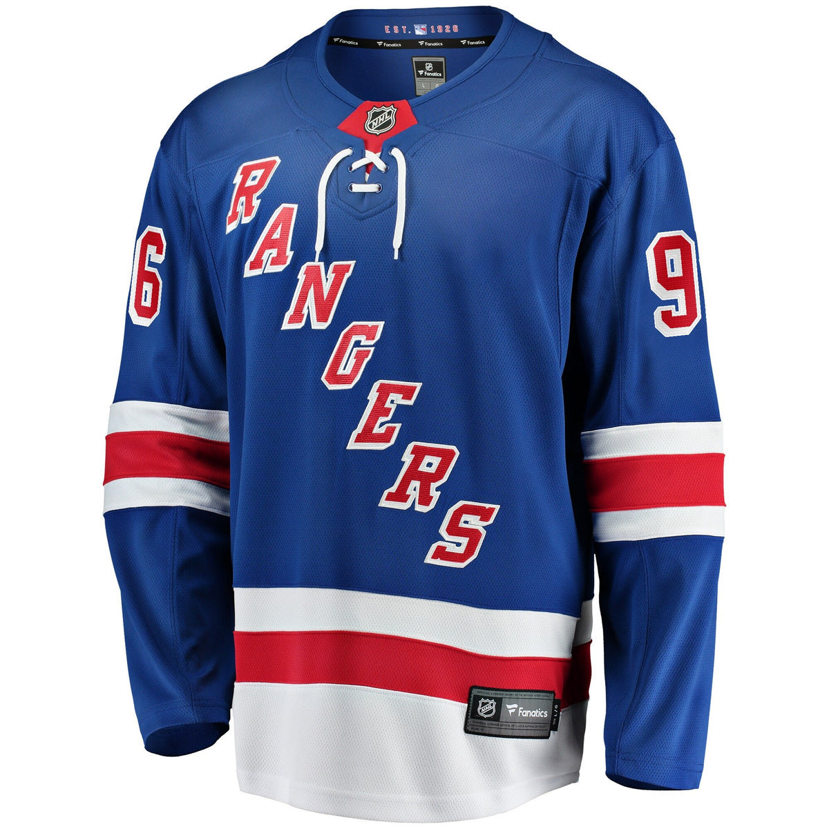 New York Rangers Jack Roslovic Blue Home Premier Breakaway Player Hockey Jersey