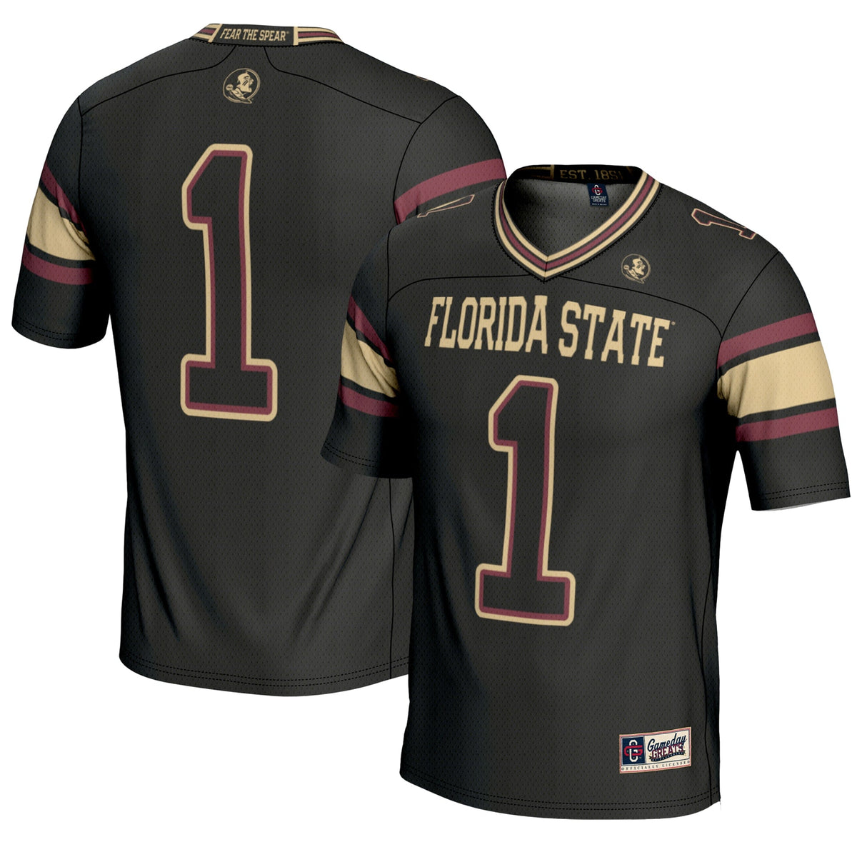 #1 Florida State Seminoles Endzone Football Jersey - Black