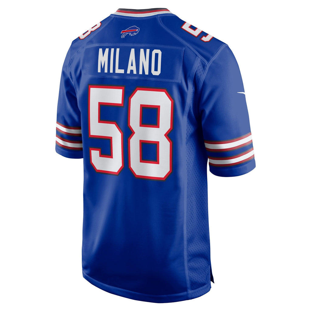 Buffalo Bills Matt Milano Royal Game Player Football Jersey
