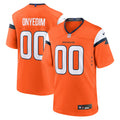 Denver Broncos Tyler Onyedim Orange Game Football Jersey