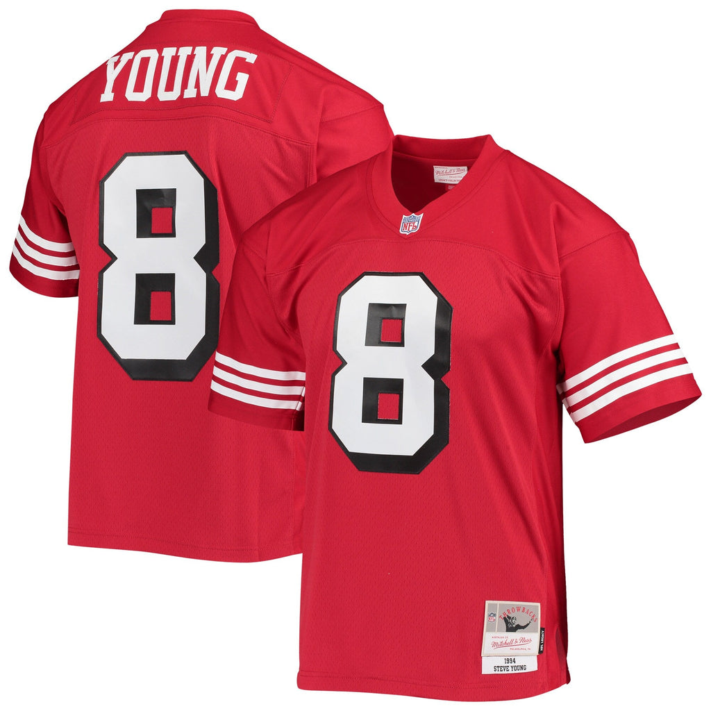 San Francisco 49ers Steve Young Scarlet Legacy Replica Football Jersey - Style 4393243