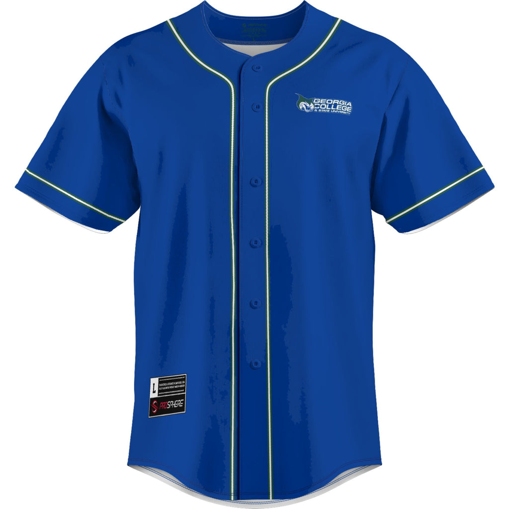 Georgia College Bobcats Lightweight Baseball Jersey - Blue