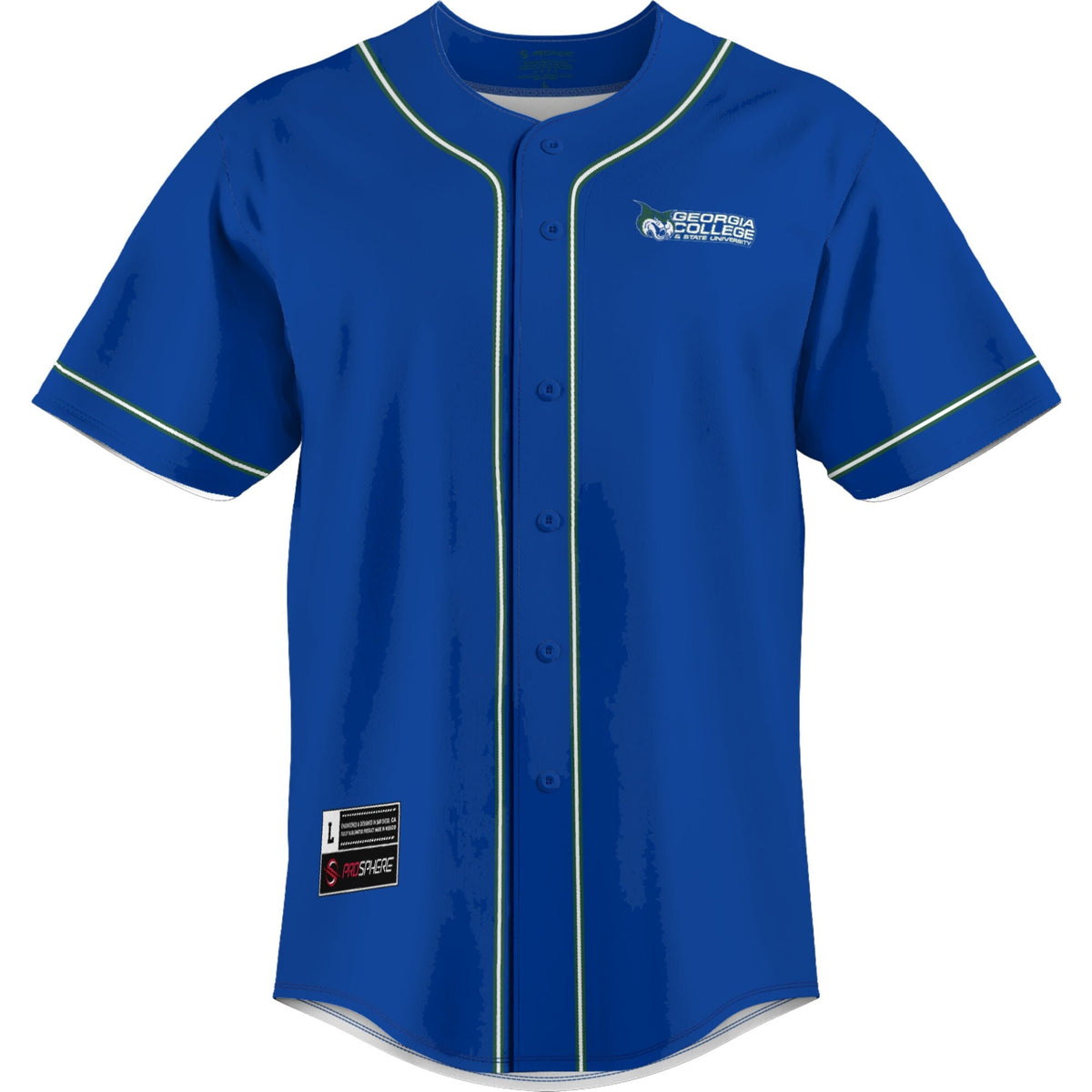 Georgia College Bobcats Lightweight Baseball Jersey - Blue