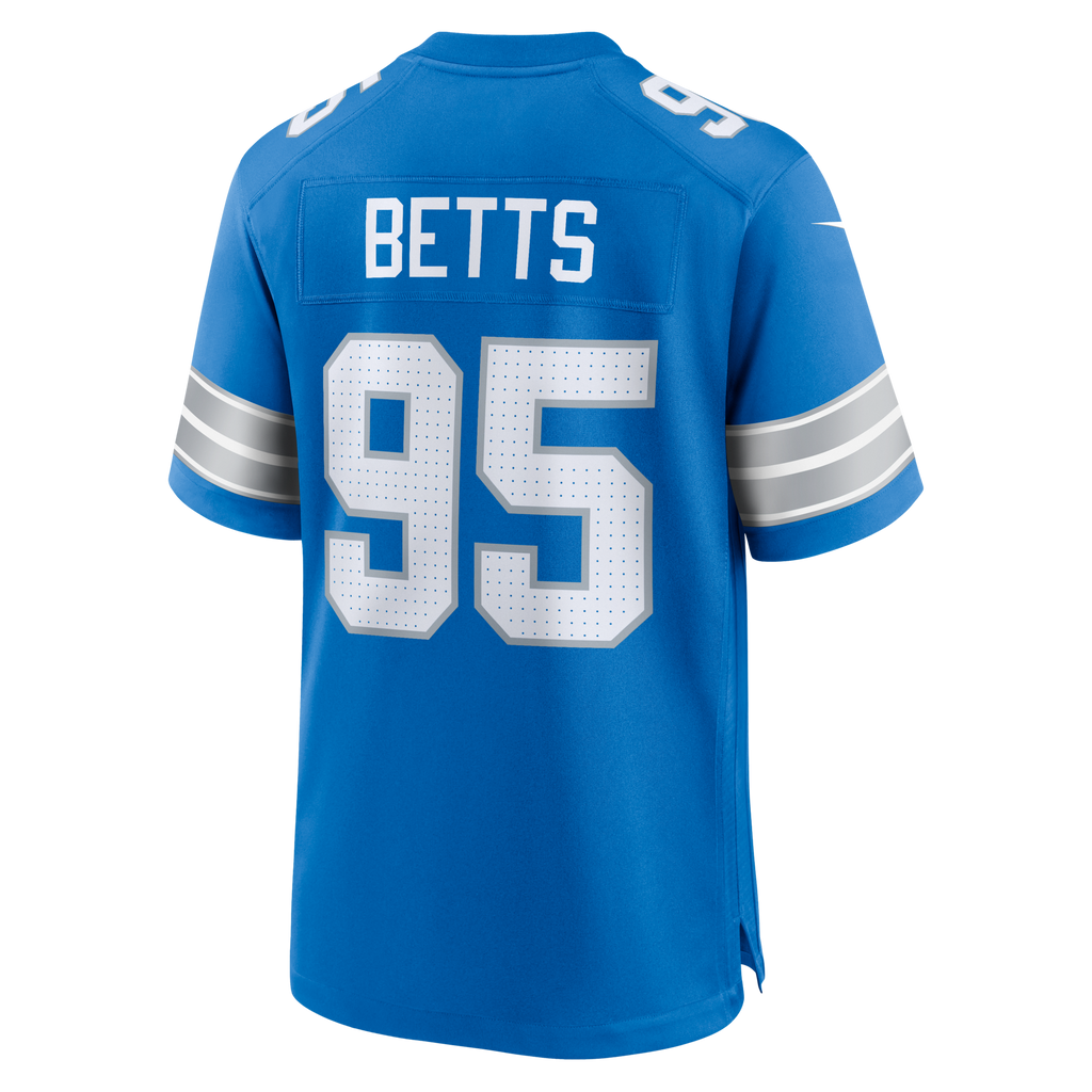 Detroit Lions Mathieu Betts Blue Game Football Jersey